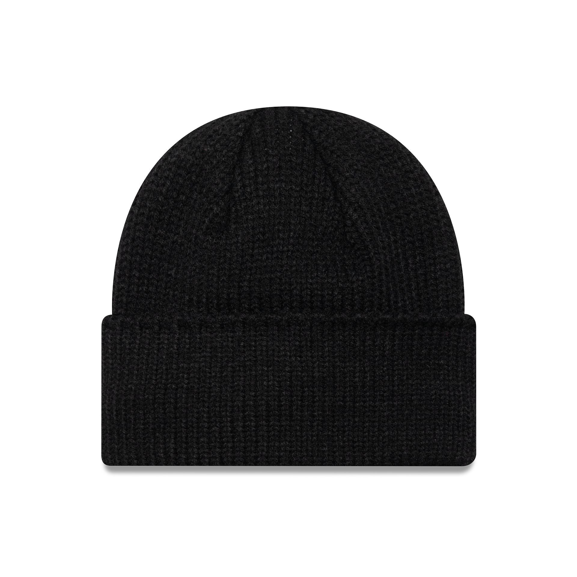 This is a New Era Black Wide Cuff Knit Beanie Hat 2