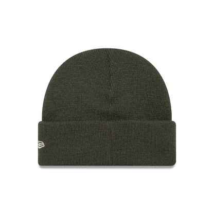 This is a New Era Green Short Cuff Knit Beanie Hat 1