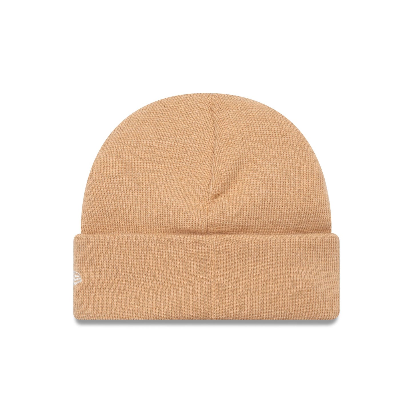 This is a New Era Beige Short Cuff Knit Beanie Hat 1