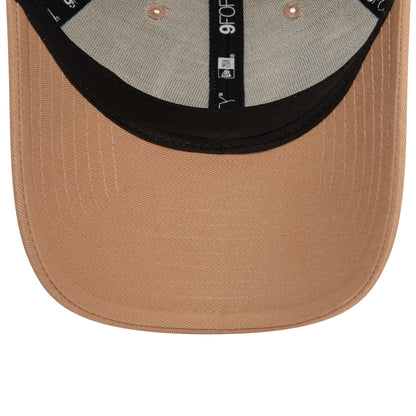 This is a New Era Pin Beige 9FORTY Adjustable Cap 5