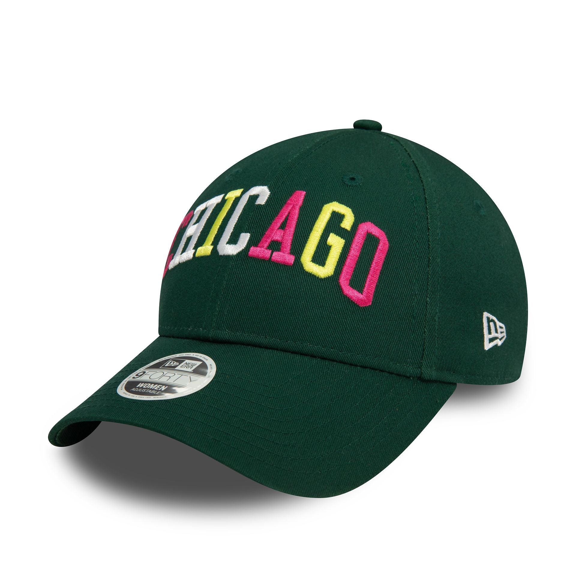 This is a New Era Womens Dark Green 9FORTY Adjustable Cap 4