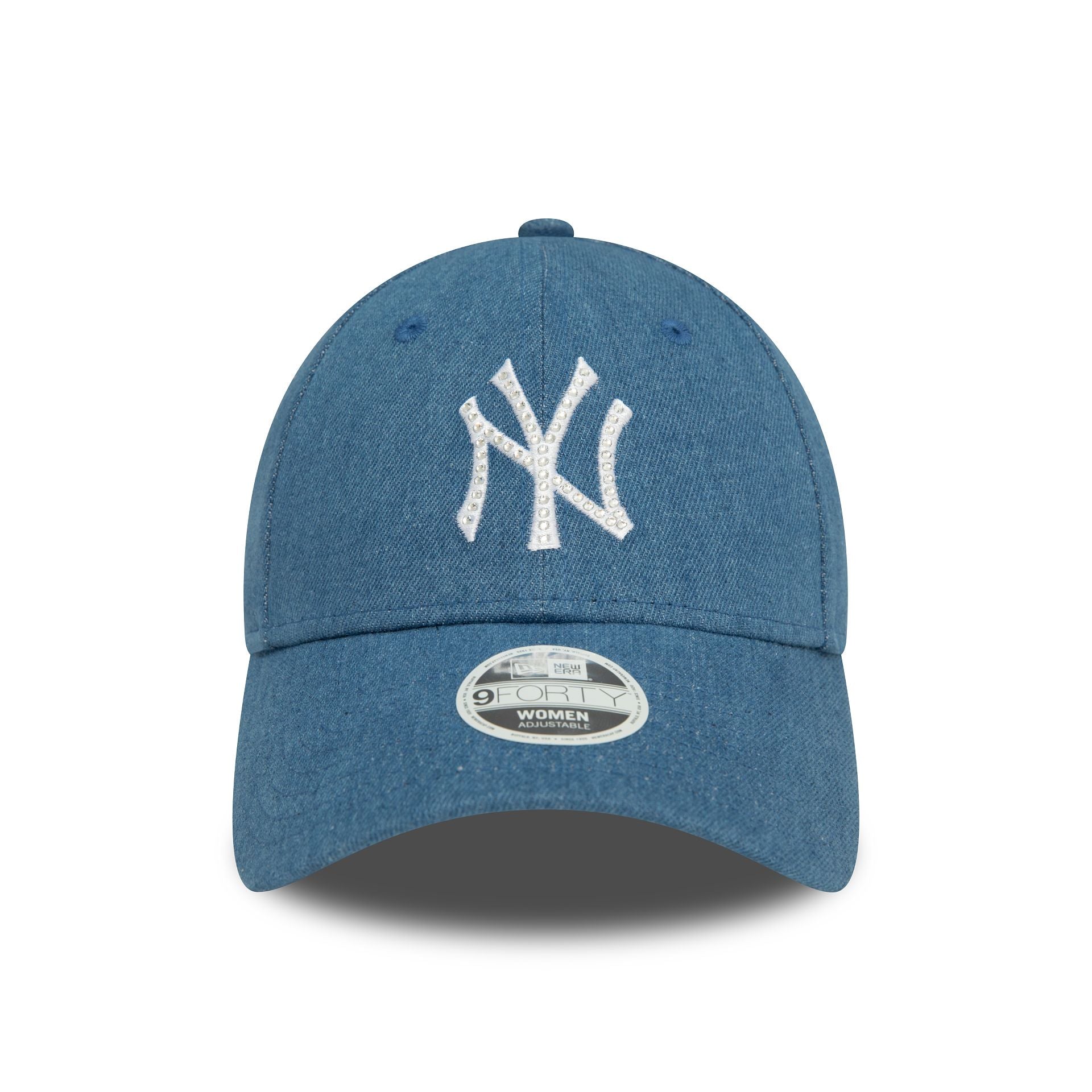 This is a New York Yankees Womens Diamante Denim Blue 9FORTY Adjustable Cap 2