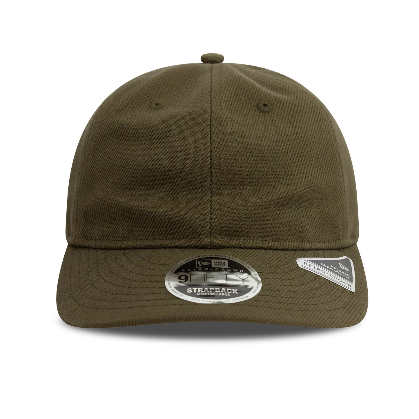 This is a New Era Heavy Twill Khaki 9FIFTY Retro Crown Cap 3