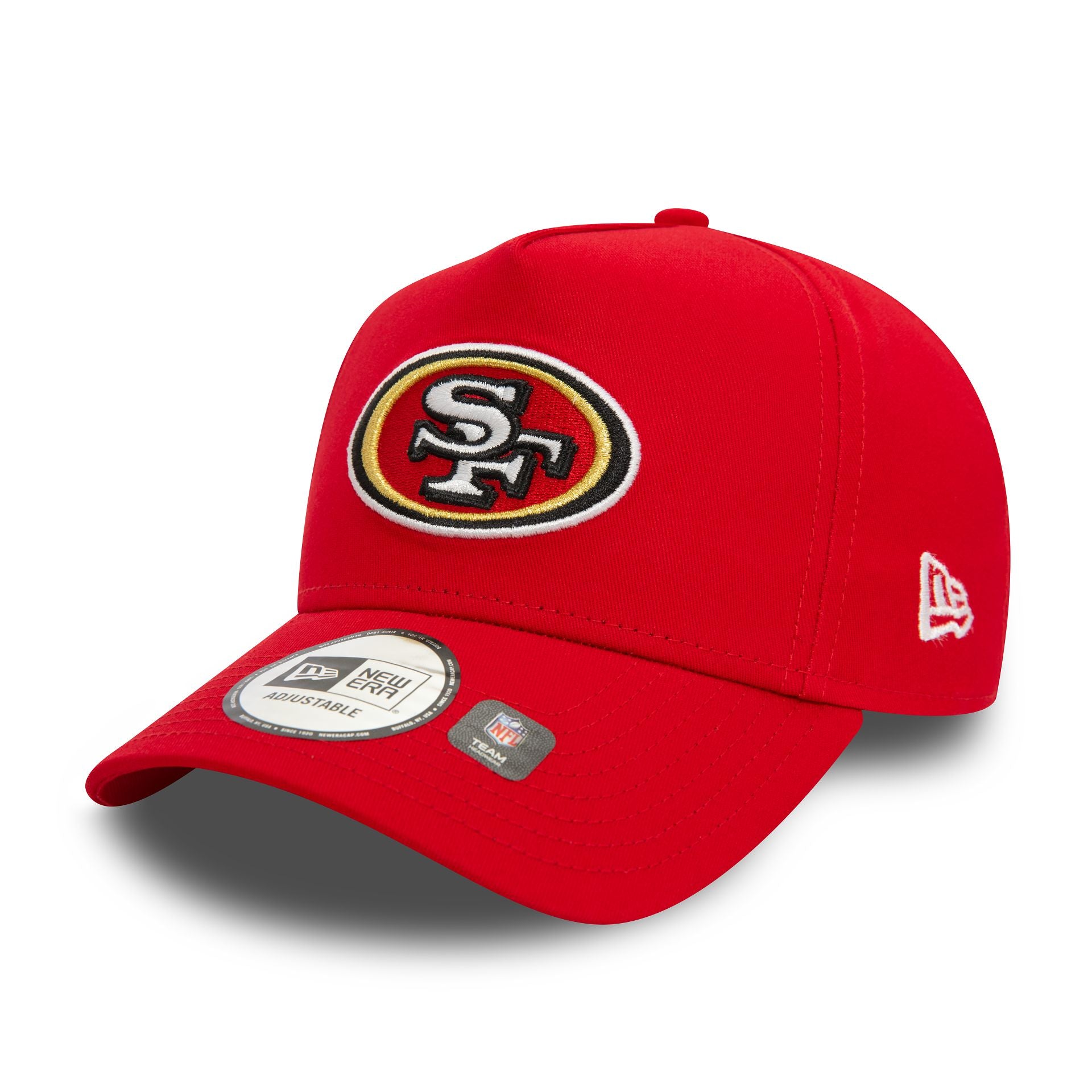 This is a San Francisco 49ers NFL Official Team Colours Red 9FORTY E-Frame Adjustable Cap 1