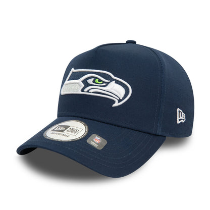 This is a Seattle Seahawks NFL Official Team Colours Dark Blue 9FORTY E-Frame Adjustable Cap 1