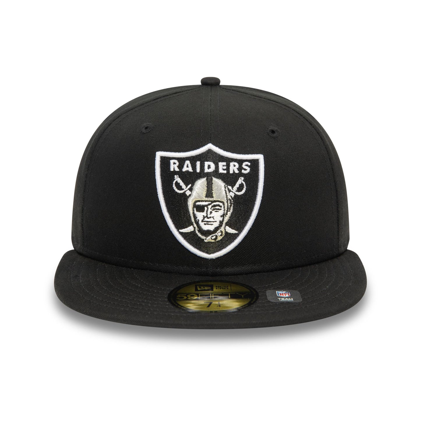 This is a Las Vegas Raiders NFL Official Team Colours Black 59FIFTY Fitted Cap 4