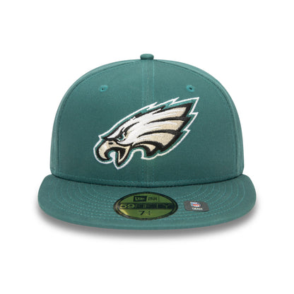 This is a Philadelphia Eagles NFL Official Team Colours Dark Green 59FIFTY Fitted Cap 4