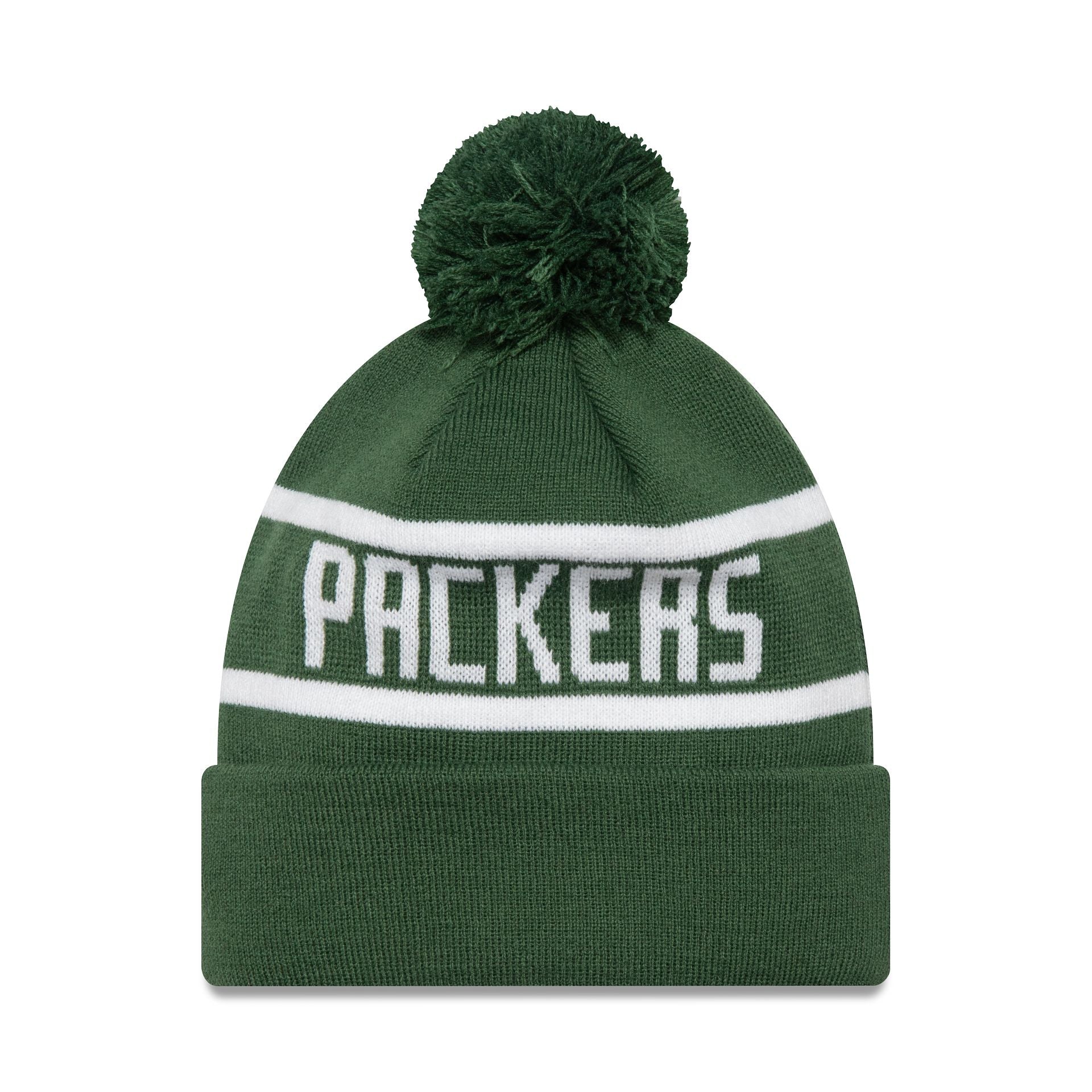 This is a Green Bay Packers Official Team Colour NFL Dark Green Jake Knit Beanie Hat 2