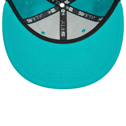 This is a Miami Dolphins NFL Official Team Colours Turquoise 59FIFTY Fitted Cap 3