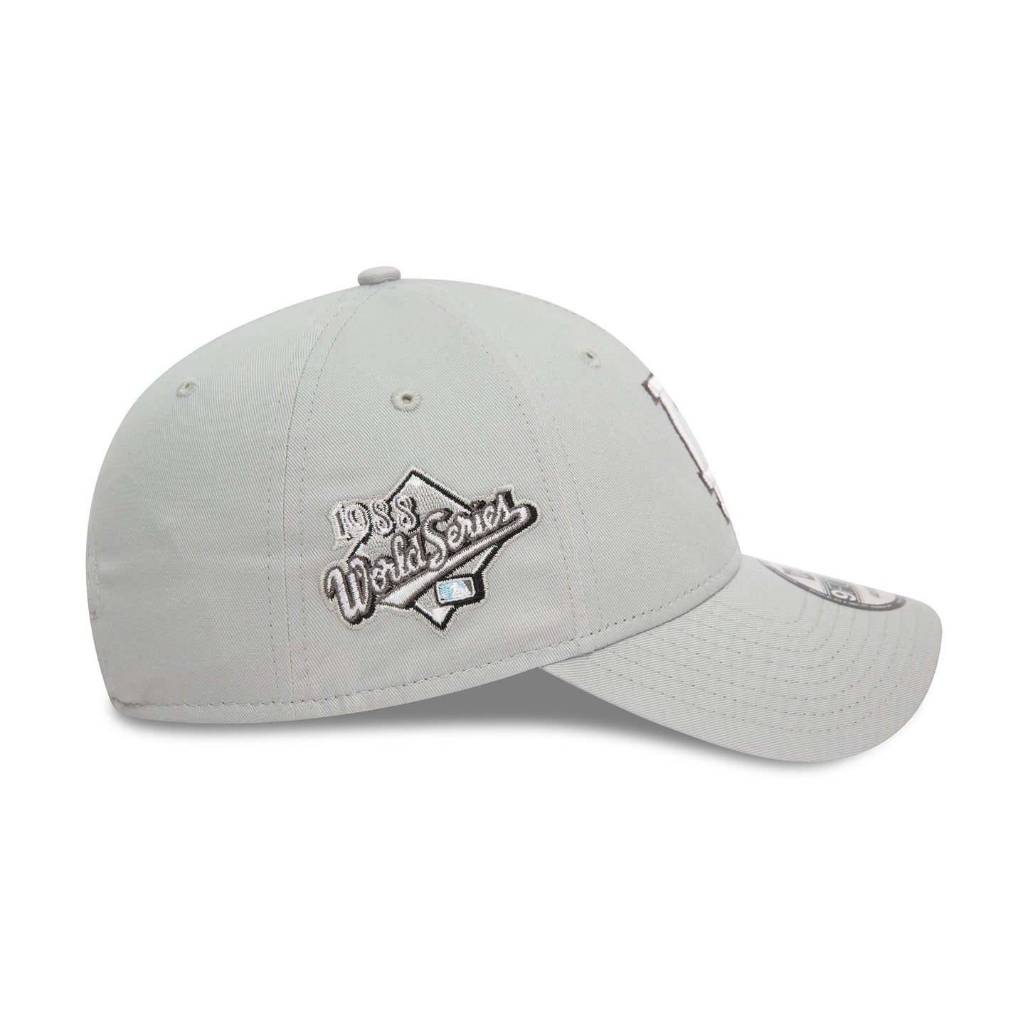 This is a LA Dodgers Flower Icon Grey 9FORTY Adjustable Cap 6