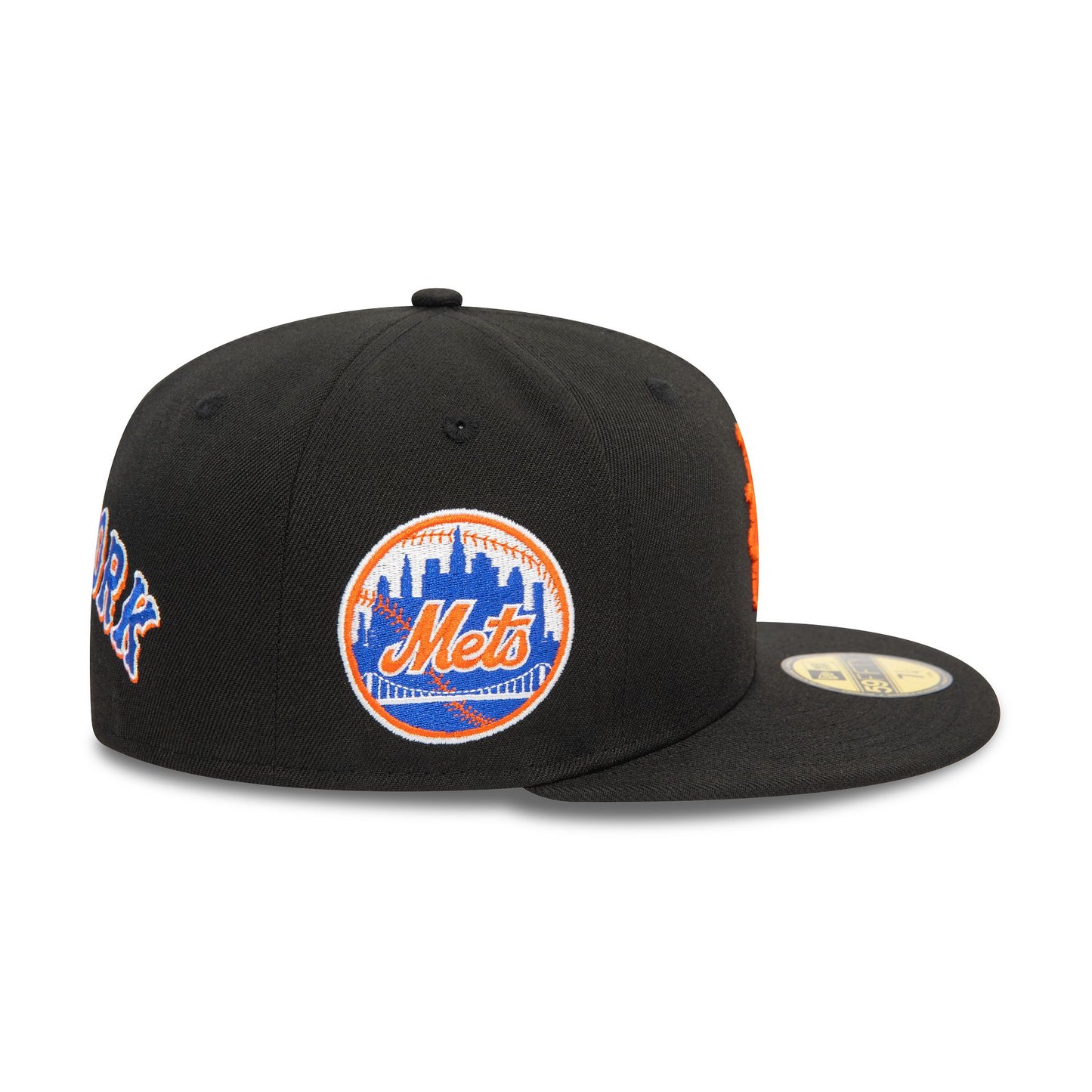 This is a New York Mets Upside Down Black 59FIFTY Fitted Cap 6