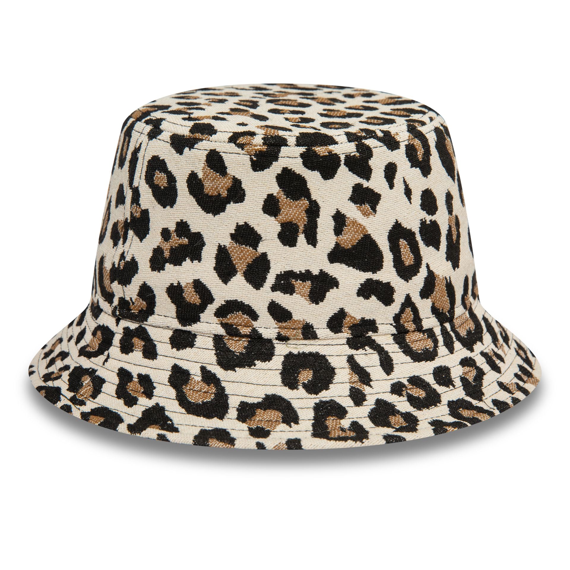 This is a New Era Womens Leopard Light Beige Adventure Bucket Cap 2