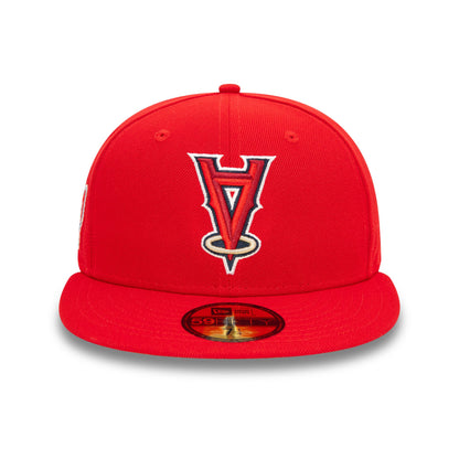 This is a LA Angels Upside Down Red 59FIFTY Fitted Cap 2