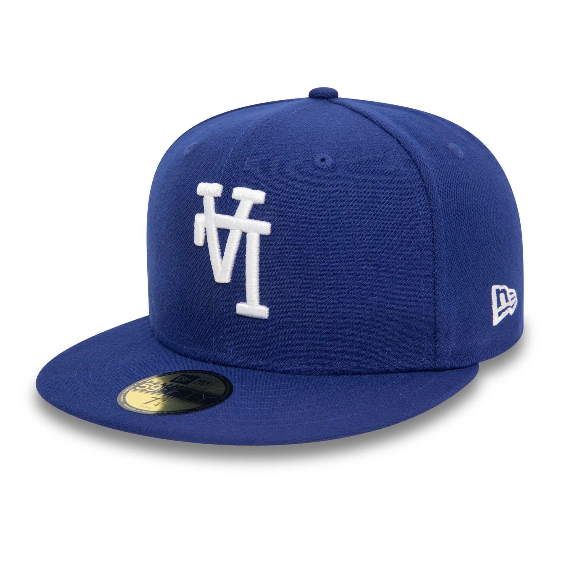 This is a LA Dodgers Upside Down Dark Blue 59FIFTY Fitted Cap 1