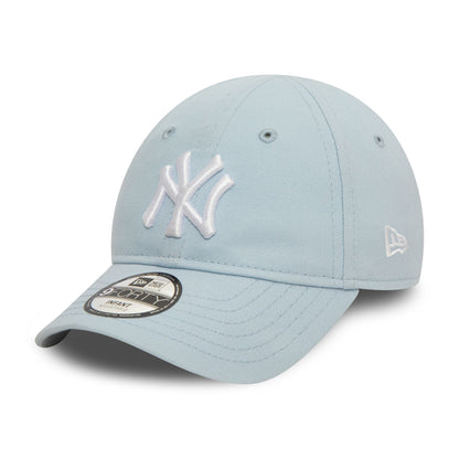 This is a New York Yankees Infant League Essential Pastel Blue 9FORTY Adjustable Cap 1