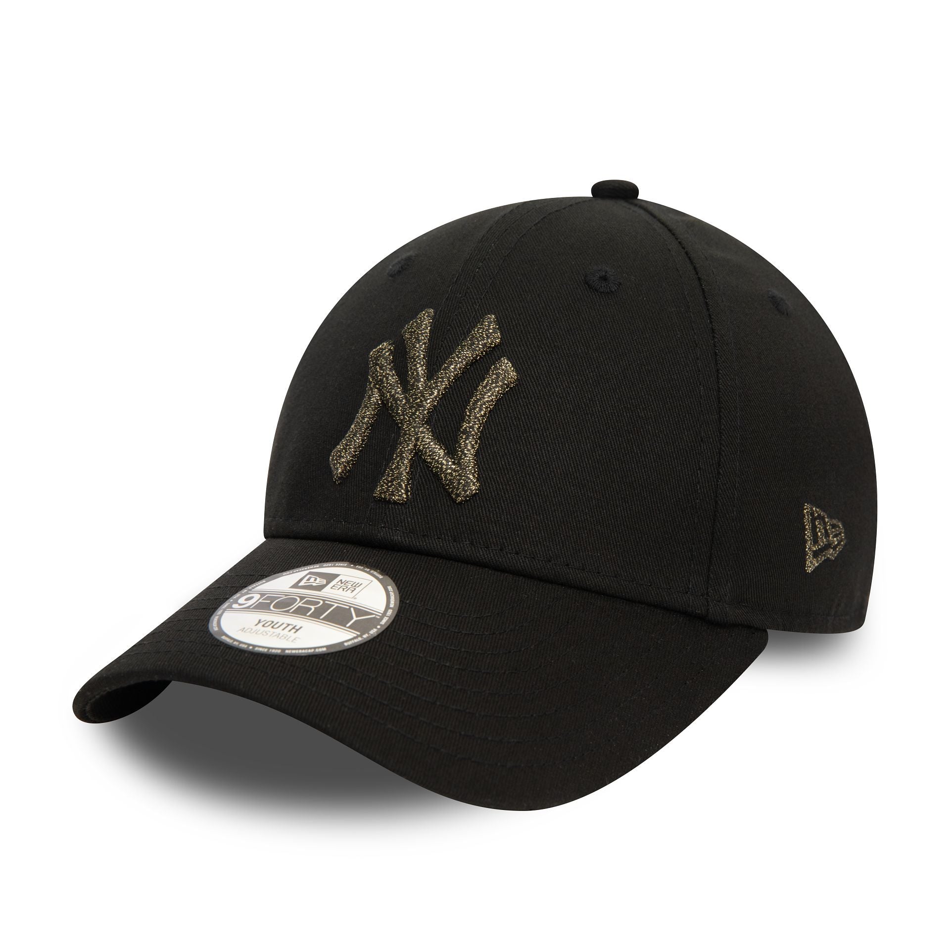 This is a New York Yankees Youth Metallic Black 9FORTY Adjustable Cap 4