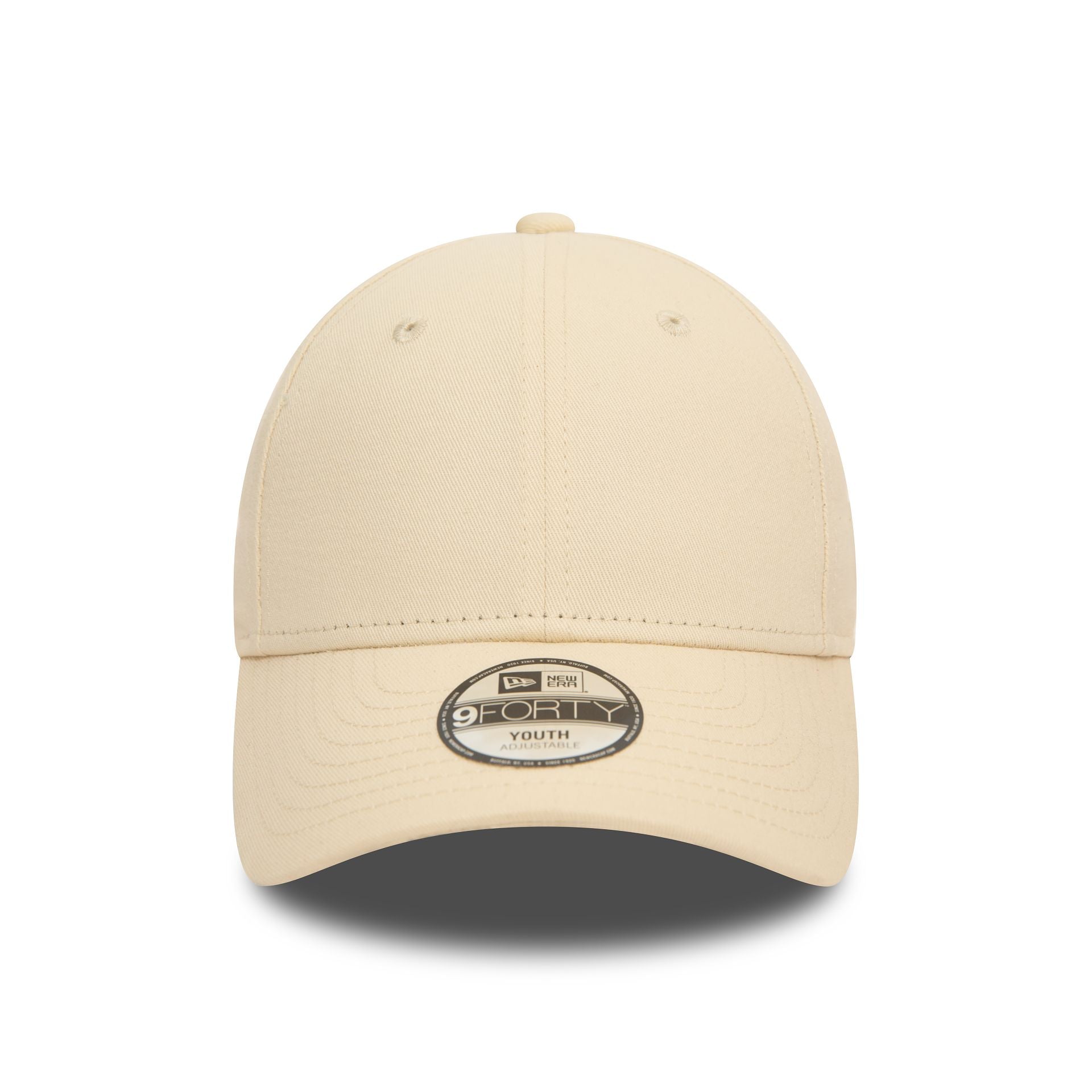 This is a New Era Youth Essential Light Beige 9FORTY Adjustable Cap 2