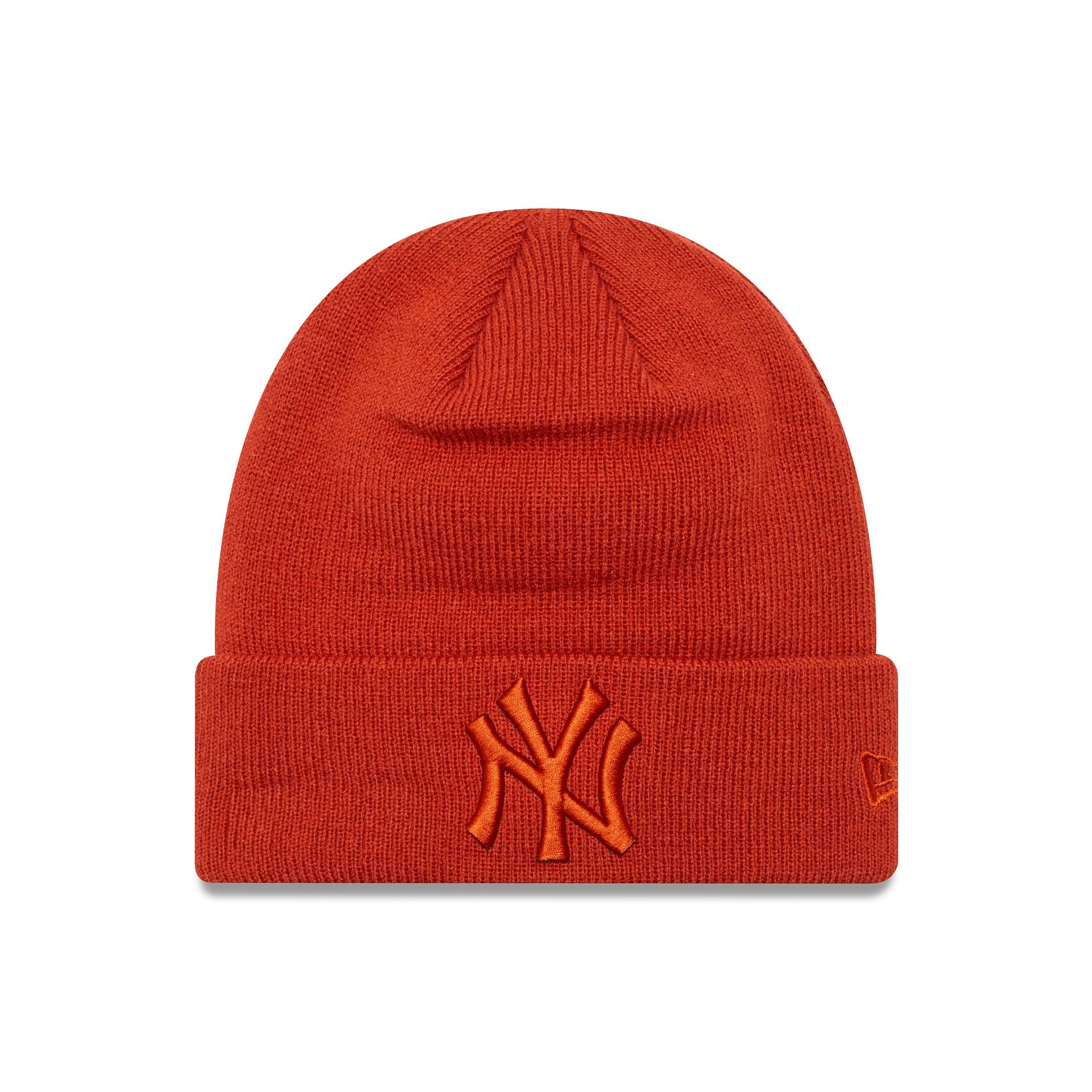 This is a New York Yankees League Essential Youth Dark Red Cuff Knit Beanie Hat 1