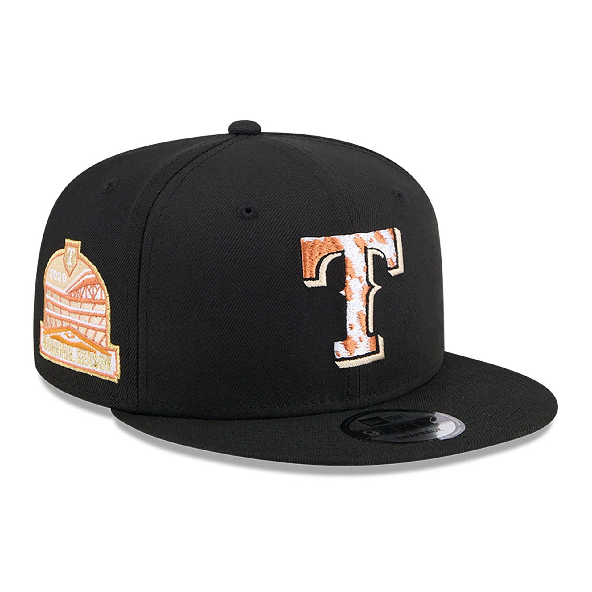 This is a Texas Rangers Animal Fill Black 9FIFTY Snapback Cap 1