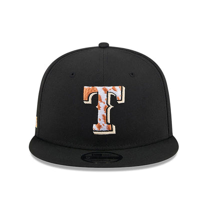 This is a Texas Rangers Animal Fill Black 9FIFTY Snapback Cap 3