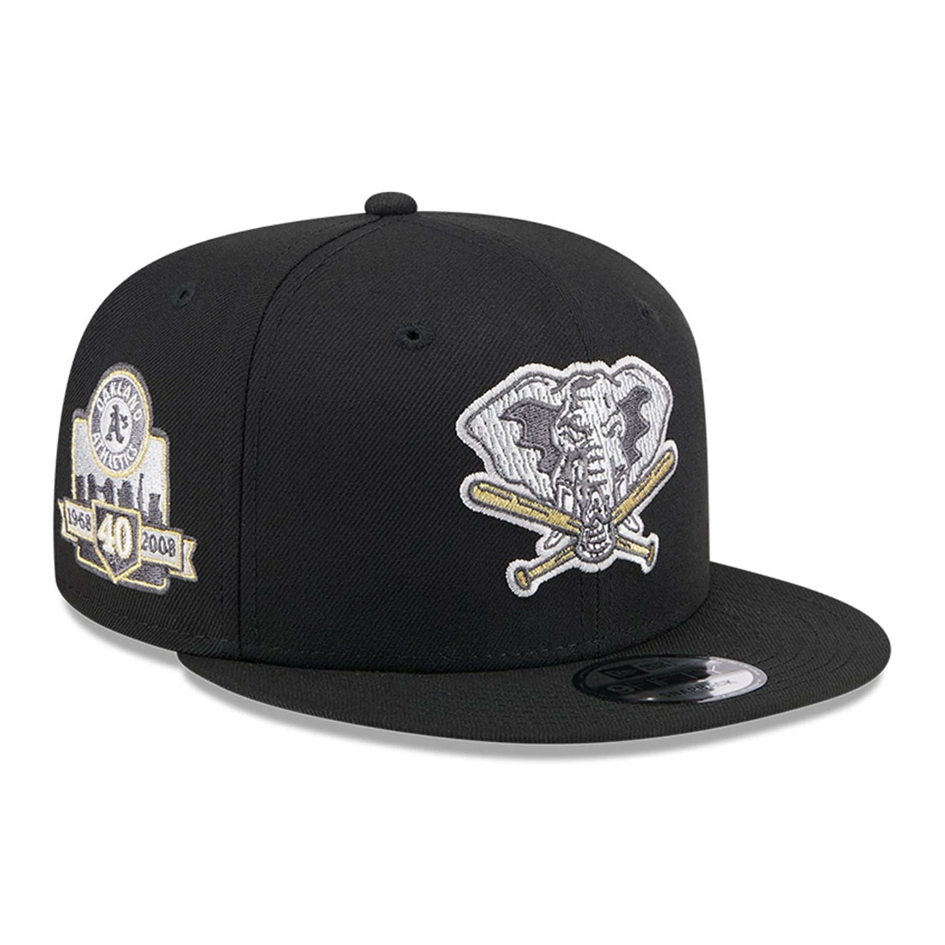 This is a Oakland Athletics Animal Fill Black 9FIFTY Snapback Cap 1