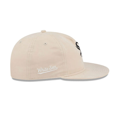 This is a Chicago White Sox Brushed Nylon Light Beige Retro Crown 9FIFTY Strapback Cap 6