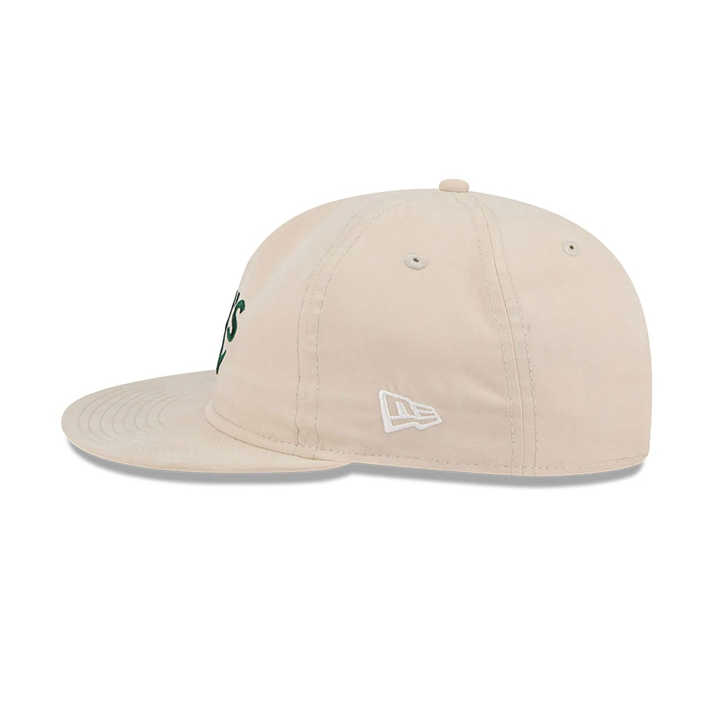 This is a Oakland Athletics Brushed Nylon Light Beige Retro Crown 9FIFTY Strapback Cap 7