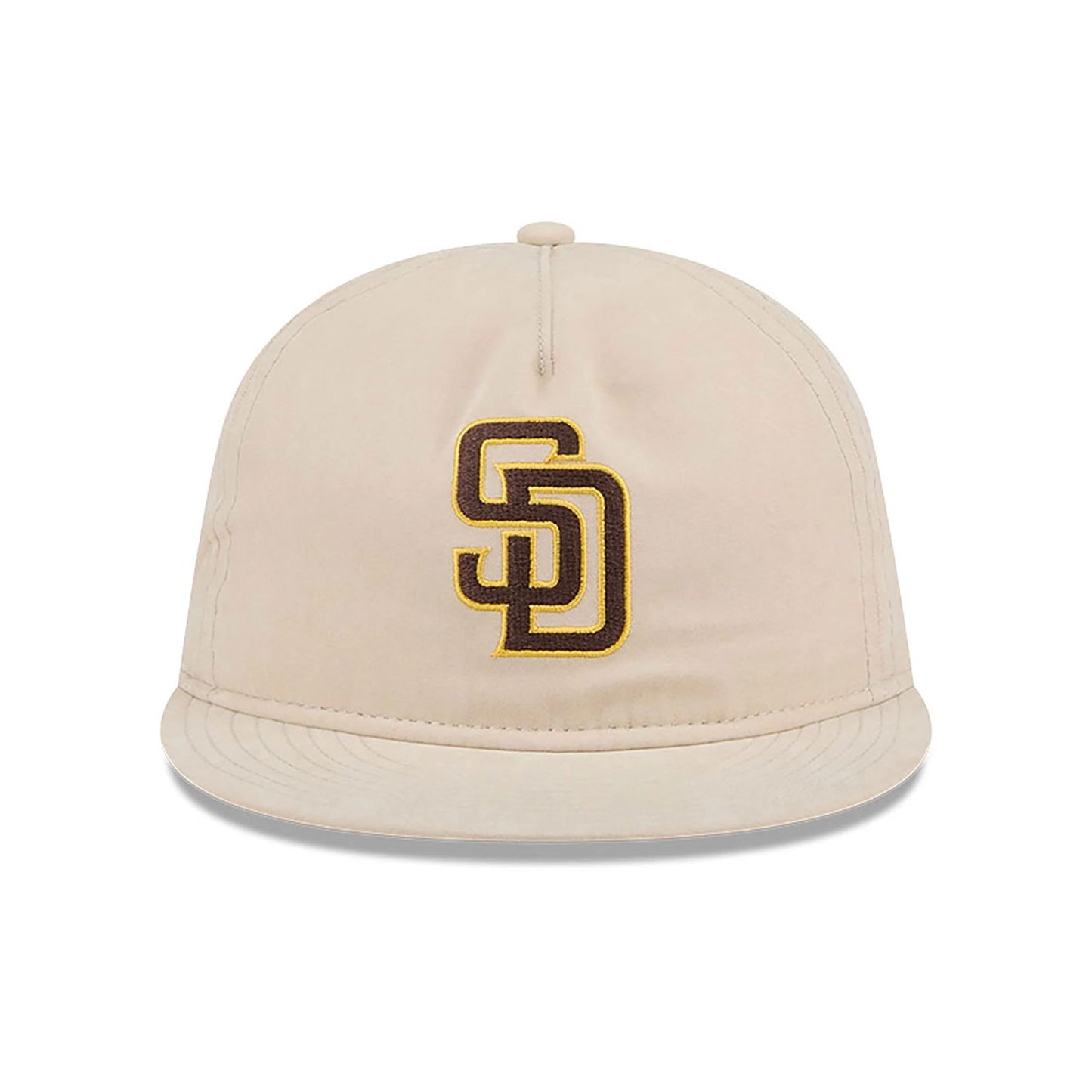 This is a San Diego Padres Brushed Nylon Light Beige Retro Crown 9FIFTY Strapback Cap 4