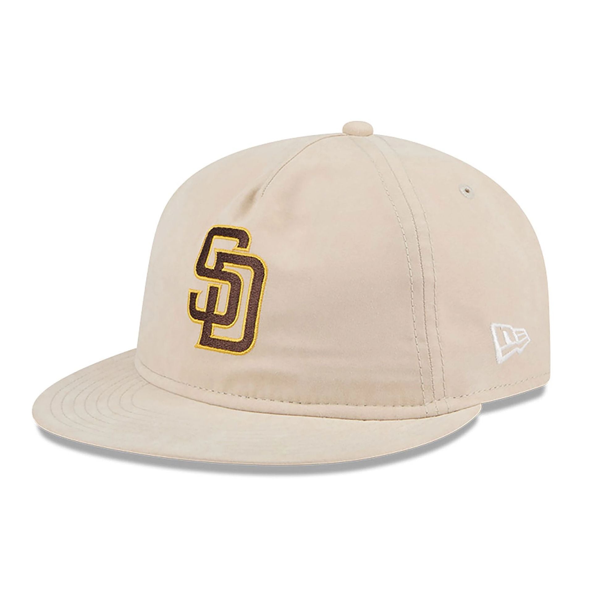 This is a San Diego Padres Brushed Nylon Light Beige Retro Crown 9FIFTY Strapback Cap 2