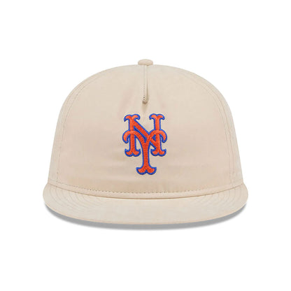 This is a New York Mets Brushed Nylon Light Beige Retro Crown 9FIFTY Strapback Cap 7