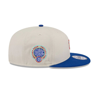 This is a Chicago Cubs Floral Fill Light Beige 9FIFTY Snapback Cap 6