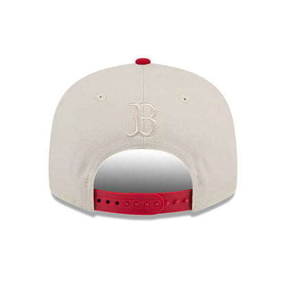 This is a Boston Red Sox Floral Fill Light Beige 9FIFTY Snapback Cap 5