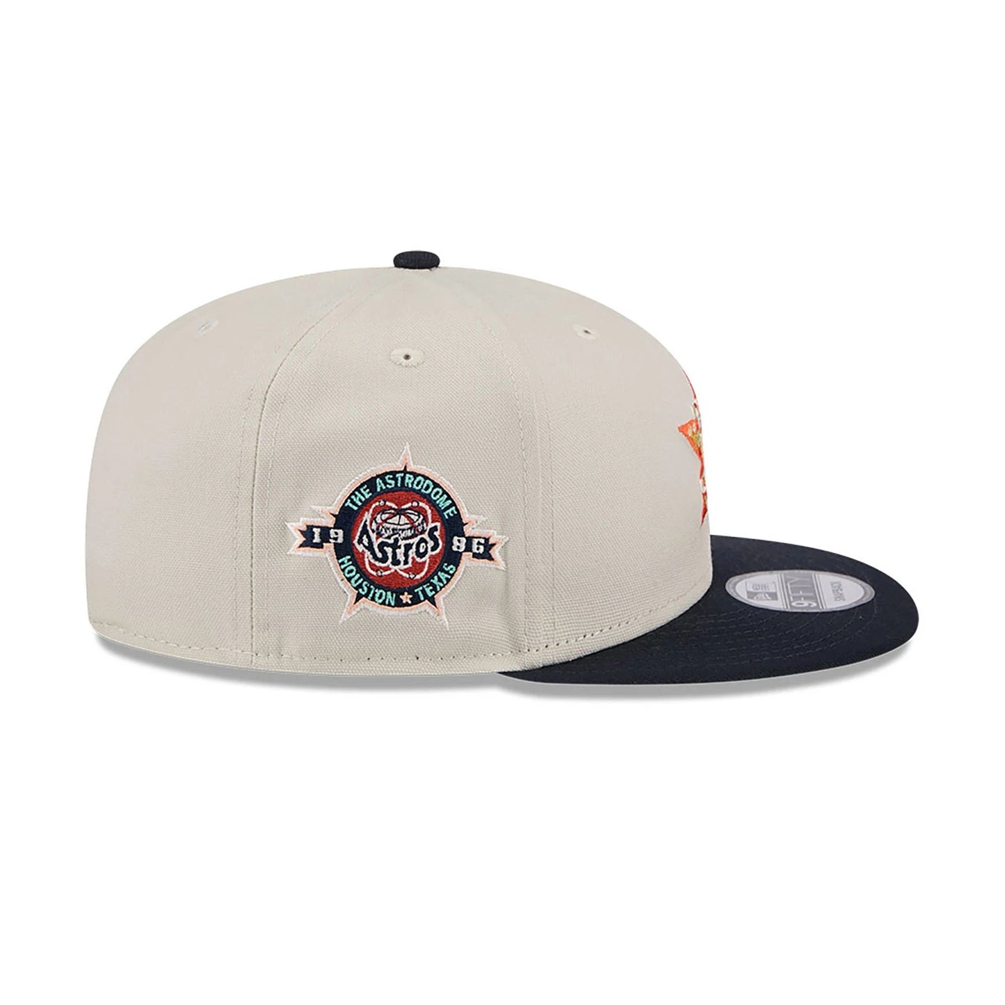 This is a Houston Astros Floral Fill Light Beige 9FIFTY Snapback Cap 6