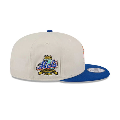 This is a New York Mets Floral Fill Light Beige 9FIFTY Snapback Cap 6