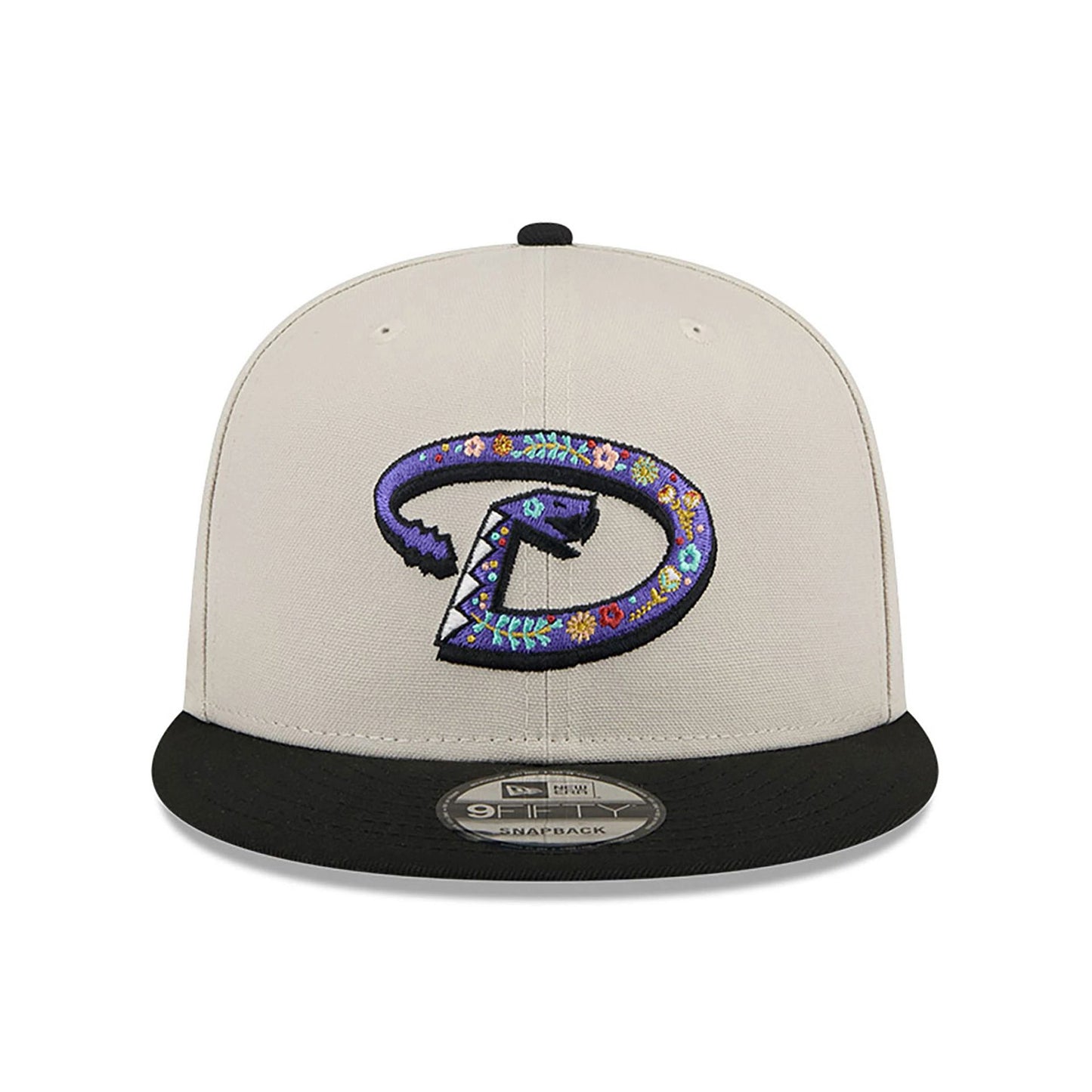 This is a Arizona Diamondbacks Floral Fill Light Beige 9FIFTY Snapback Cap 3