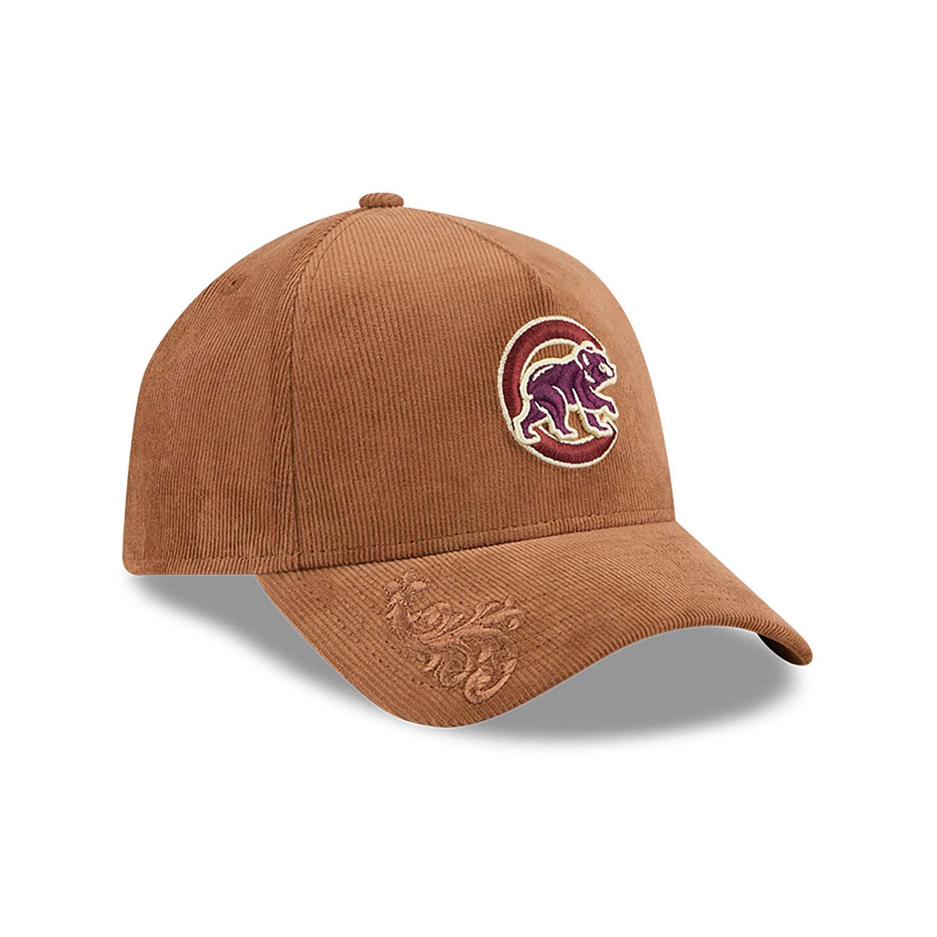 This is a Chicago Cubs Ornamental Cord Brown 9FORTY A-Frame Adjustable Cap 3