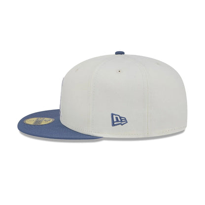 This is a LA Angels Wavy Chainstitch White 59FIFTY Fitted Cap 7