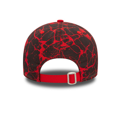 This is a Aprilia Crackle Print Red 9FORTY Adjustable Cap 3