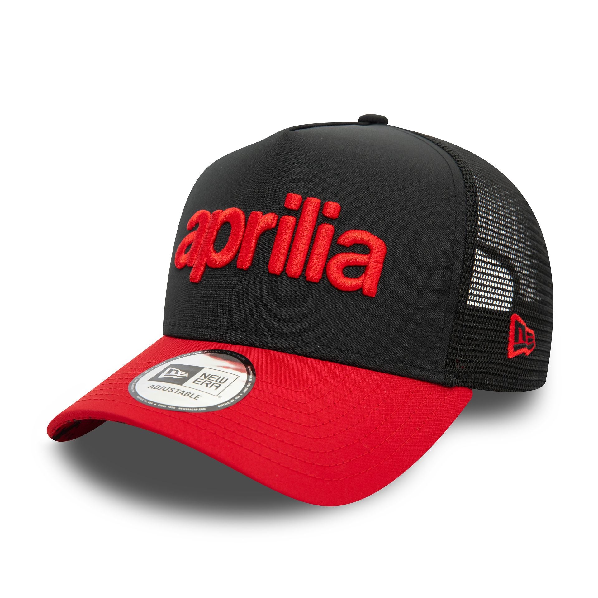 This is a Aprilia Crackle Print Black 9FORTY E-Frame Adjustable Trucker Cap 5