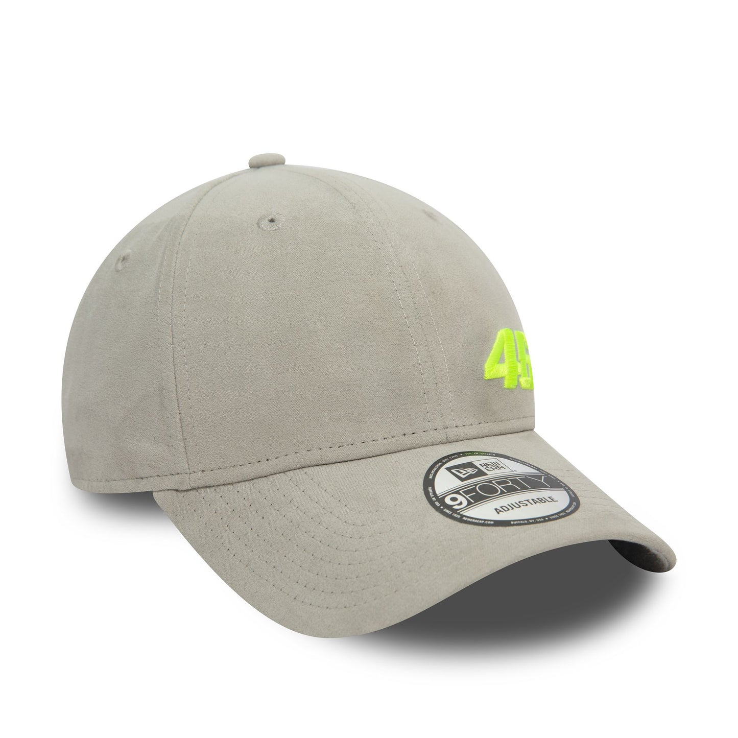 This is a VR46 Faux Suede Grey 9FORTY Adjustable Cap 3