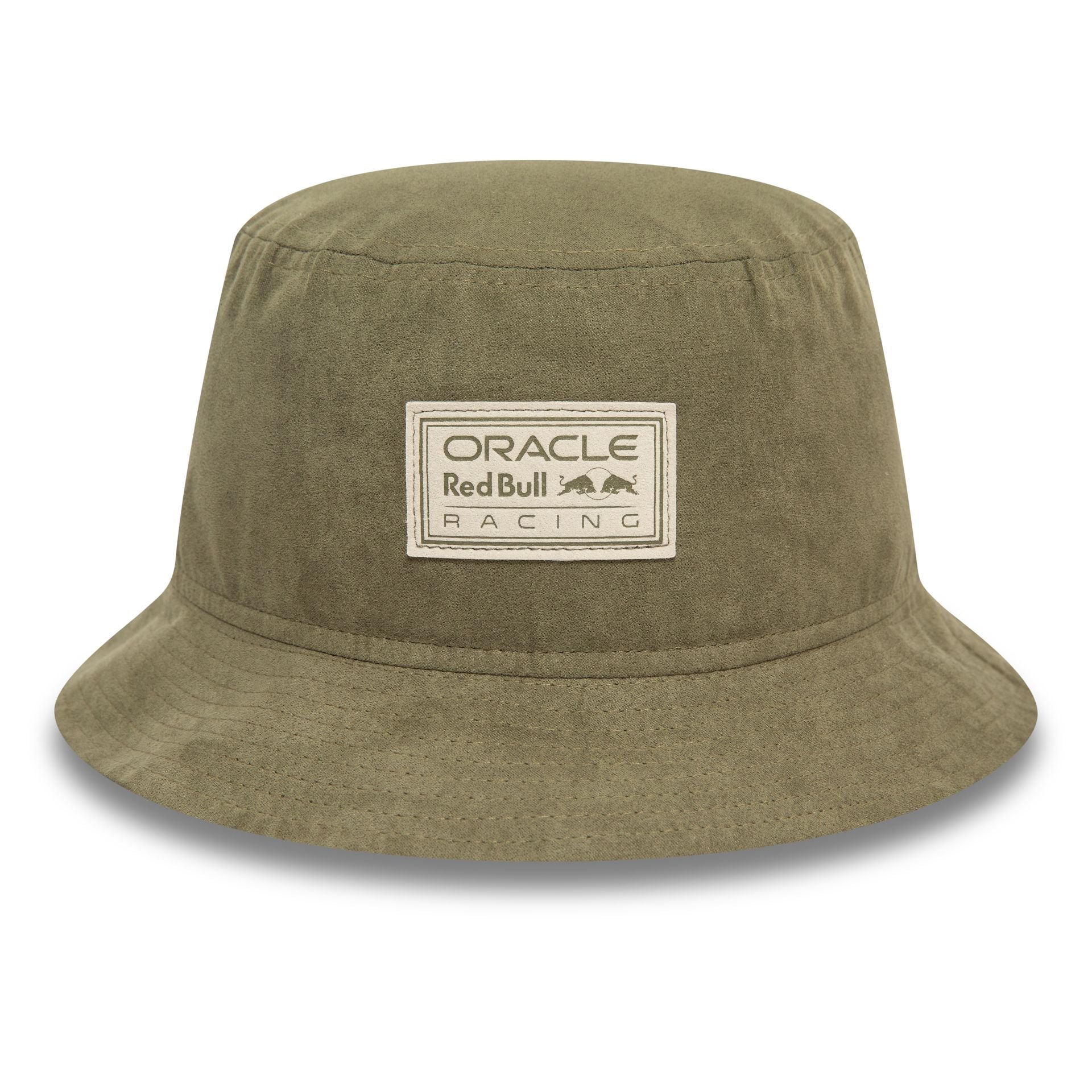 This is a Red Bull Racing Faux Suede Green Bucket Hat 1