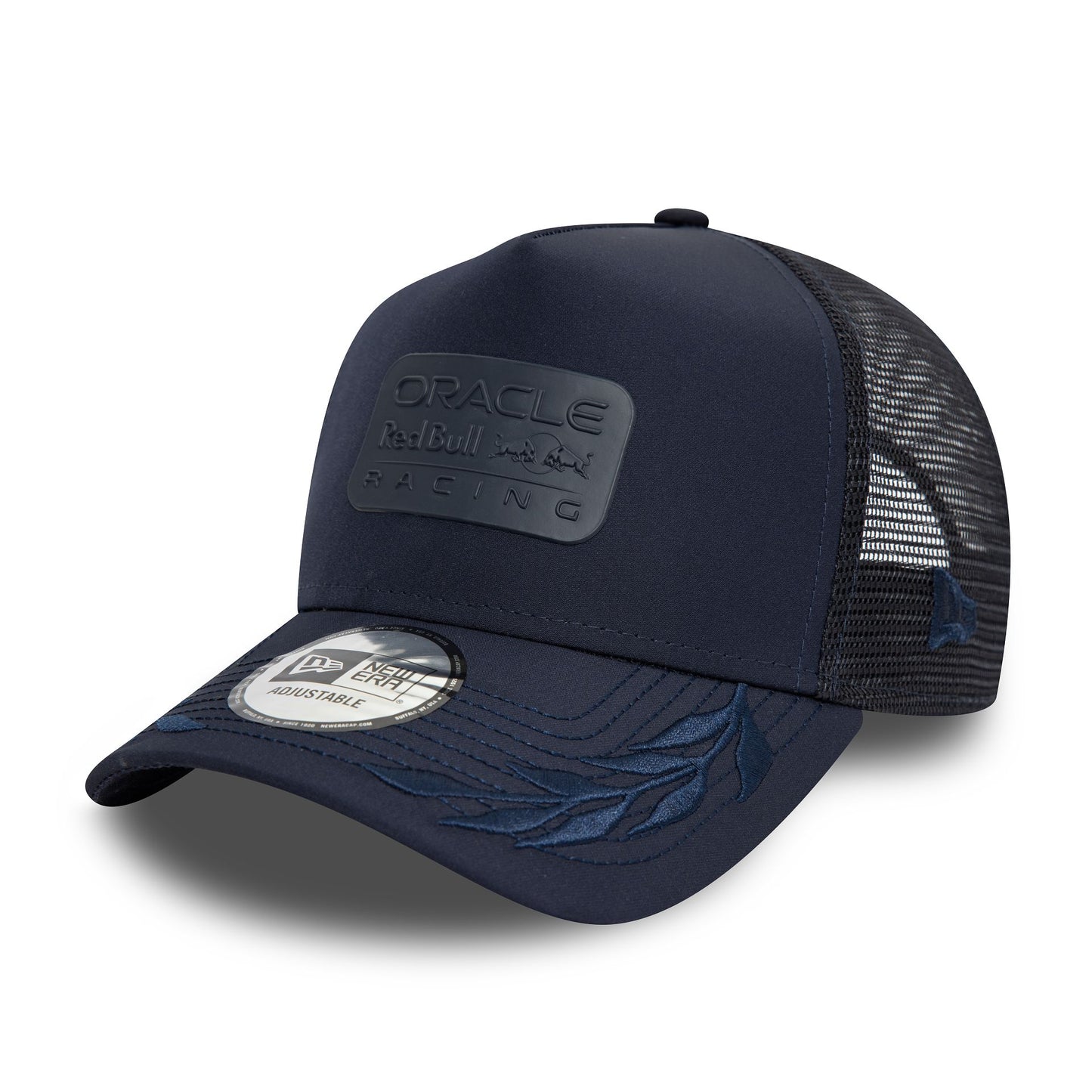 This is a Red Bull Racing Tonal Navy 9FORTY E-Frame Adjustable Trucker Cap 1