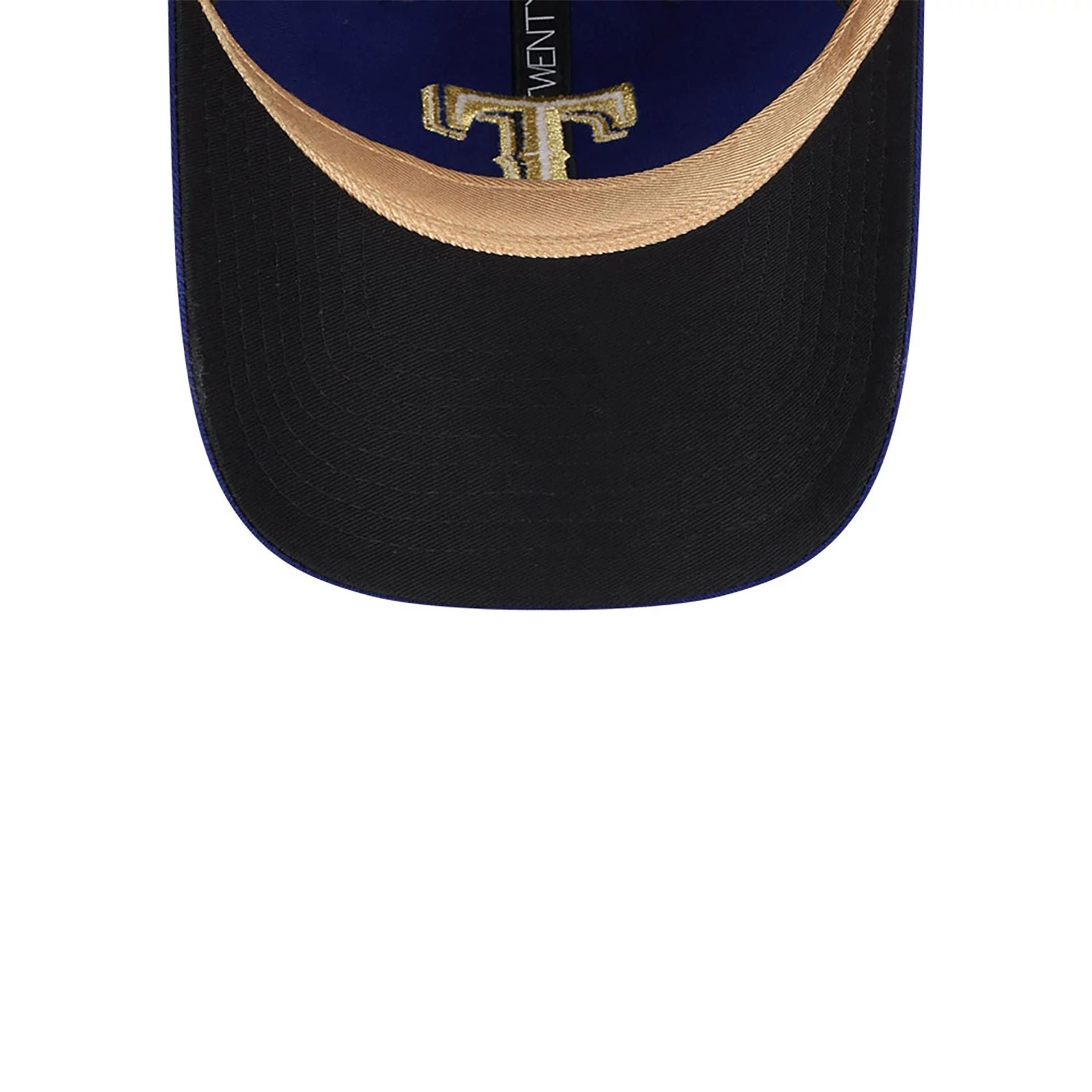 This is a Texas Rangers MLB Gold Dark Blue 9TWENTY Adjustable Cap 2