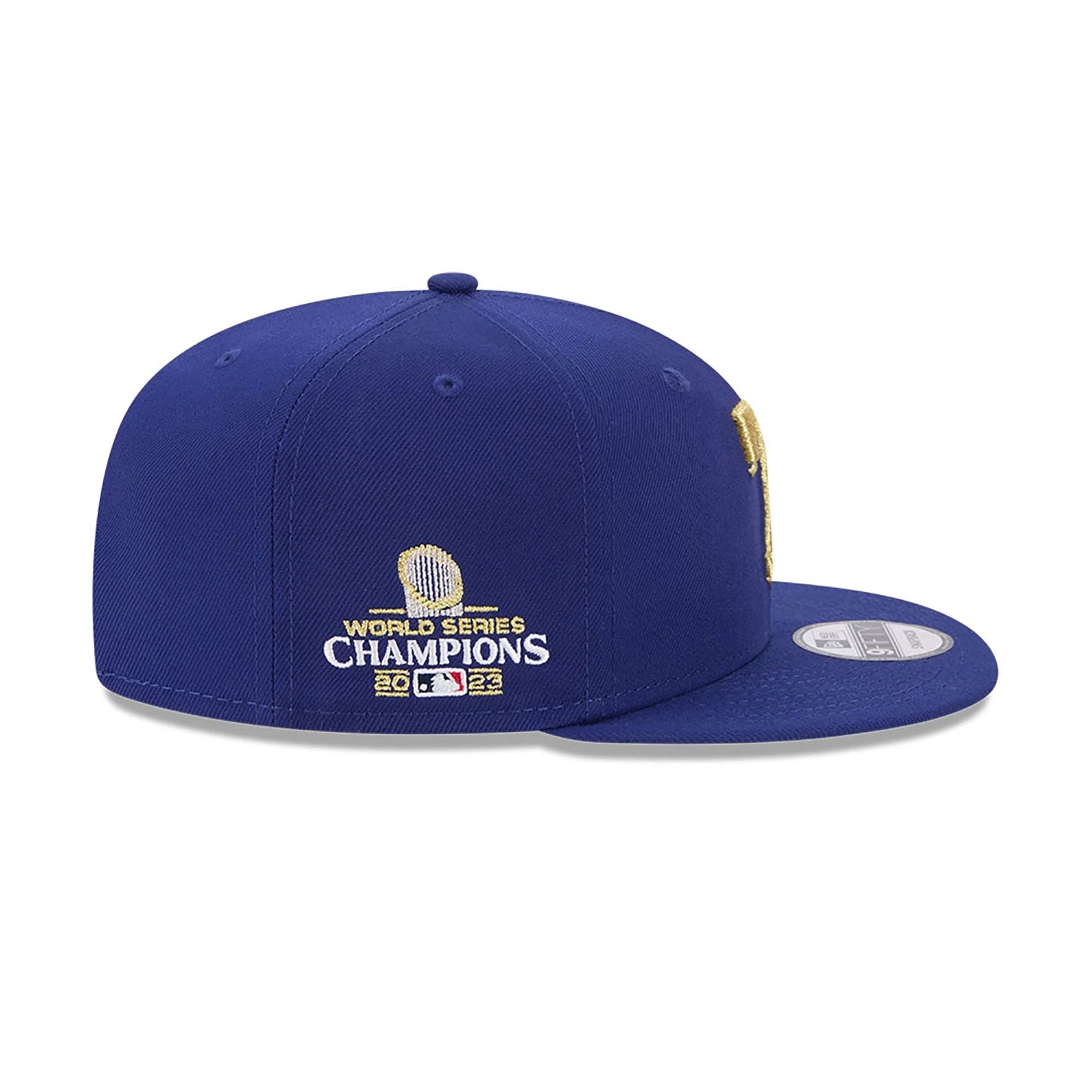 This is a Texas Rangers MLB Gold Dark Blue 9FIFTY Snapback Cap 6