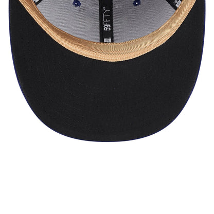 This is a Texas Rangers MLB Gold Dark Blue Low Profile 59FIFTY Fitted Cap 2