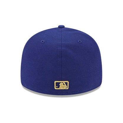 This is a Texas Rangers MLB Gold Dark Blue Low Profile 59FIFTY Fitted Cap 5