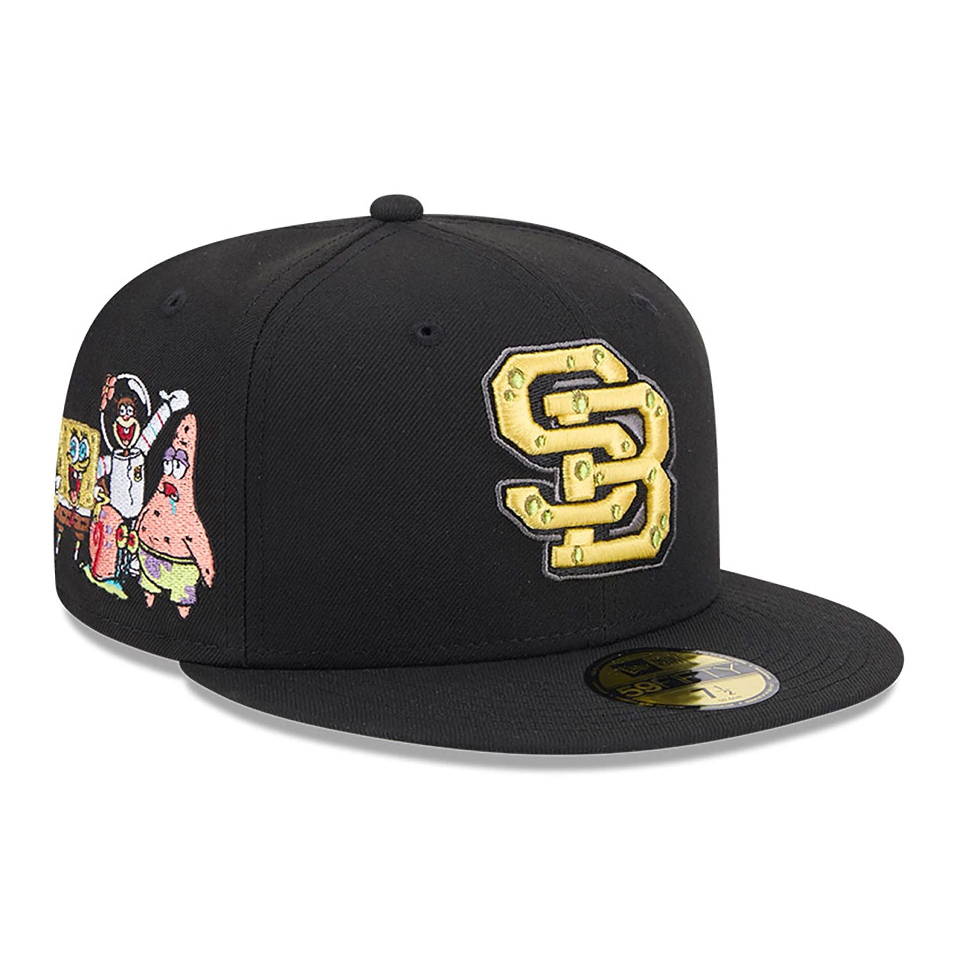 This is a Spongebob Squarepants Black 59FIFTY Fitted Cap 1