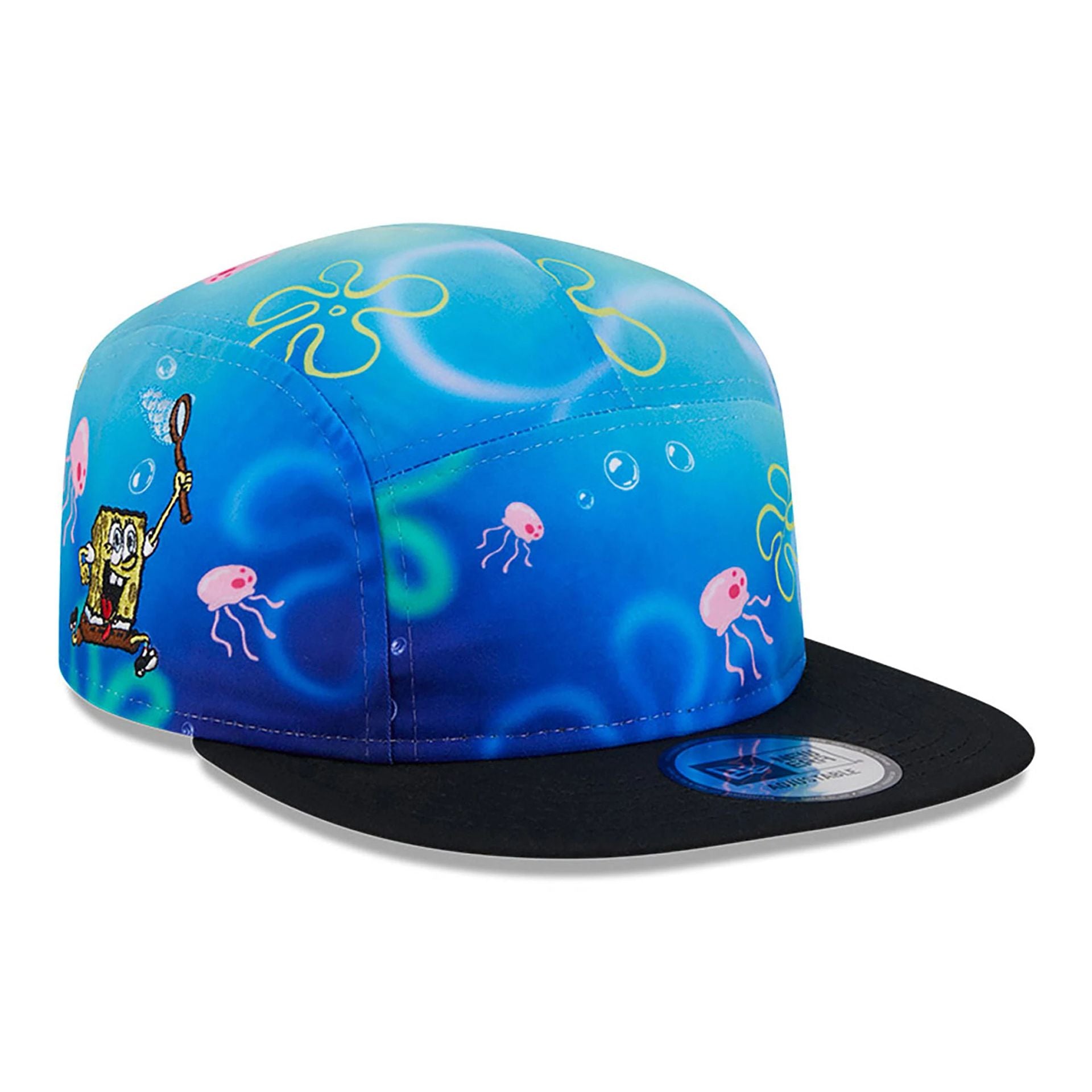 This is a Spongebob Squarepants Jellyfishing Blue Camper Cap 1