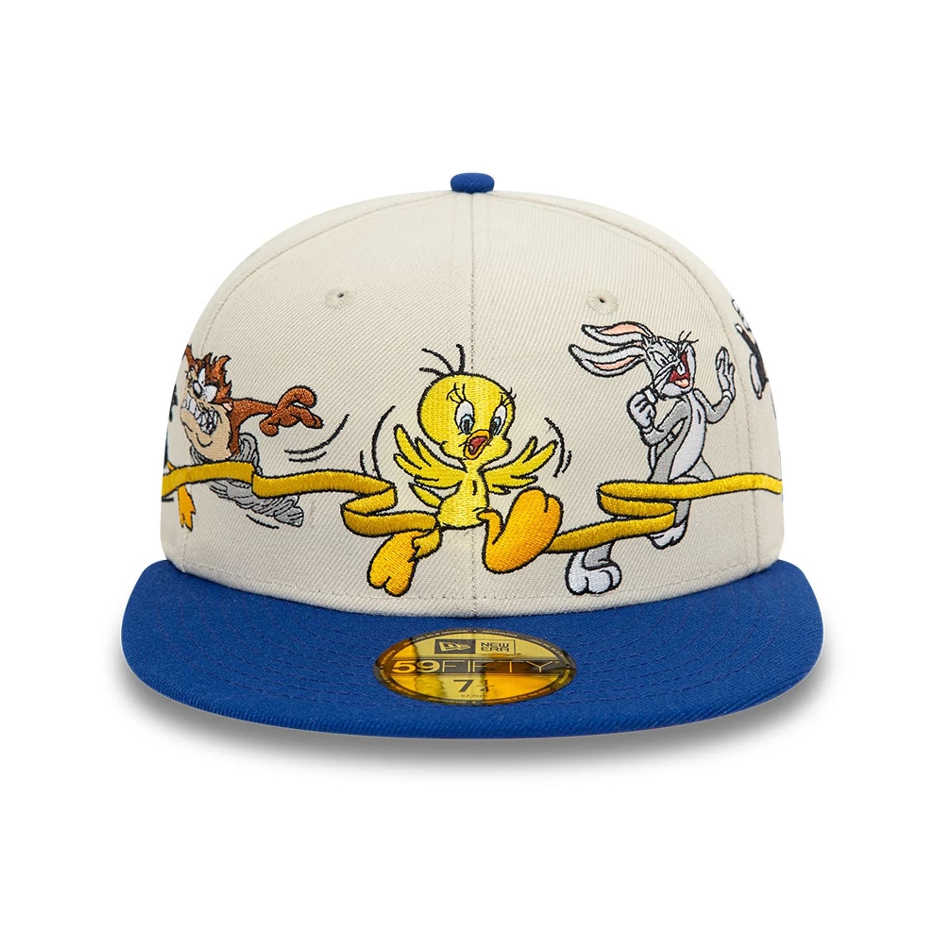 This is a Multi Character Team Looney Tunes Light Beige 59FIFTY Fitted Cap 2