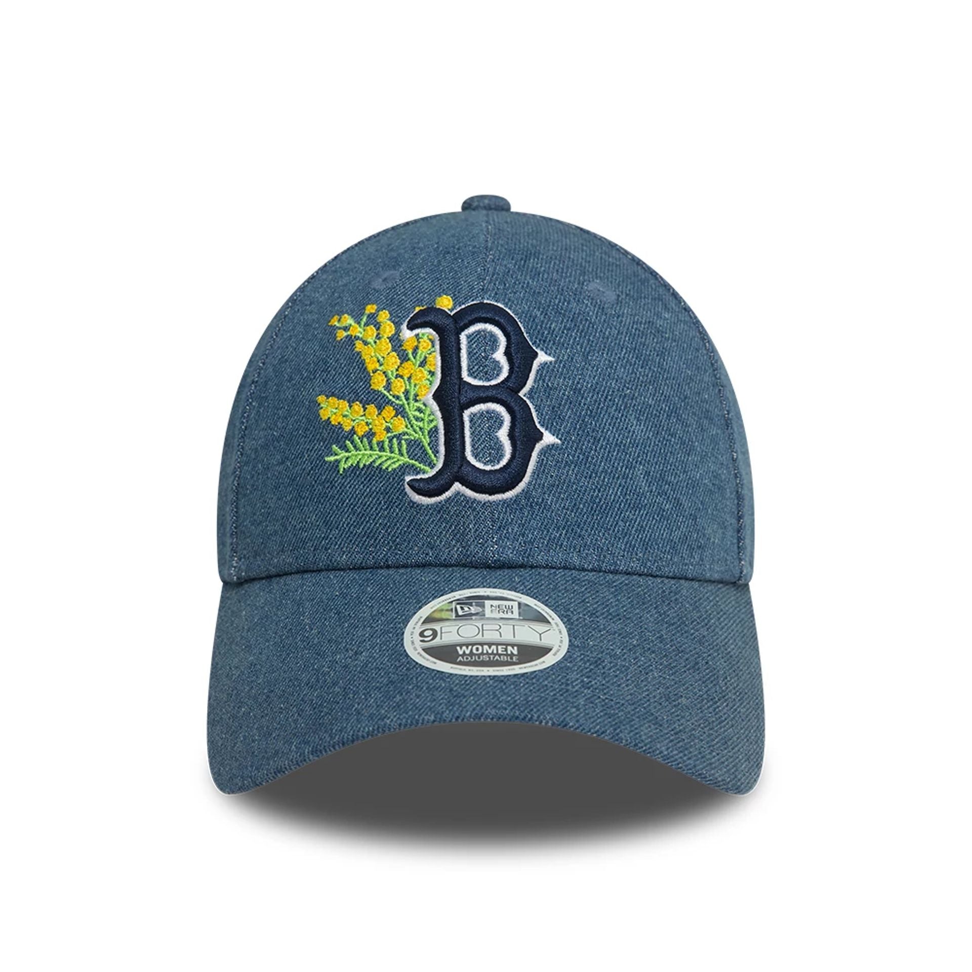 This is a Boston Red Sox Womens Denim Mimosa Blue 9FORTY Adjustable Cap 7